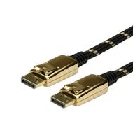 ROLINE 11.04.5644 cavo DisplayPort 1 m Nero, Oro (ROLINE GOLD DisplayPort Cable DP-DP. M/M. 1.0m) NEW