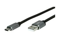 ROLINE 11029029 cavo USB 3 m USB 2.0 USB A USB C Nero, Argento (ROLINE USB2.0 Cable, C - A, M/M, 3m) NEW