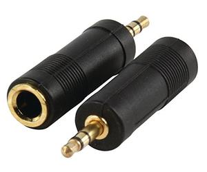 ROLINE 11094443 - Adattatore stereo da 3,5 mm a presa 6,35 mm, colore: Nero