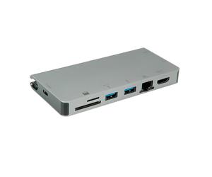 Roline 12.02.1022 Notebook Docking Station & Portepliker Wired USB 3.2 Gen 1 (3.1 Gen 1) Type-C Grey (12.02.1022) - Nouvo