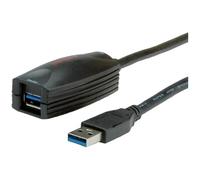 Roline 12.04.1096 Cavo USB USB 3.2 Gen1 Spina USB-A, Presa USB-A 5.00 m Nero