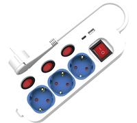 ROLINE Ciabatta elettrica a 3 prese con interruttore, caricatore USB A+C, 3 m