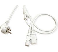 Roline 19.08.1023 Cavo di alimentazione bianco 2 m CEE7/7 IEC C13 (19.08.1023)) NEW