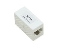 ROLINE Accoppiamento RJ45 Cat6A UTP Mini Inline Connettore di Rete LAN Accoppiatore Cavo Adattatore Ethernet RJ45 Femmina a Femmina 1:1 Patch Cable Extension Bianco