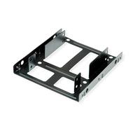 ROLINE Adattatore di montaggio HDD/SSD, 3,5 pollici, per 2 HDD/SSD, in metallo, nero