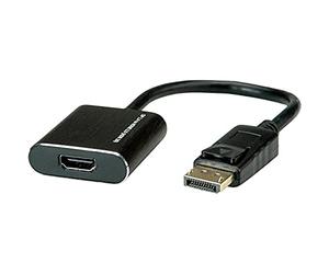 ROLINE Adattatore DisplayPort-HDMI, V1.4, HDR 10, DP ST-HDMI BU, attivo