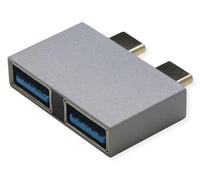 ROLINE Adattatore USB 3.2 Gen 2, 2 x USB tipo C, 2 x tipo A, ST/BU, argento