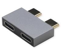 ROLINE Adattatore USB 3.2 Gen 2, 2 x USB tipo C, 2 x tipo C, ST/BU, argento