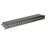 ROLINE Cat.6/Class E 19" Patch Panel, 24 Ports, STP black pezzo di pannello