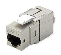 ROLINE Cat.6A (Class EA) Keystone, RJ-45, schermato, Senza Attrezzi, GHMT, Argento