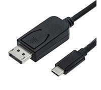ROLINE - Cavo adattatore USB C DisplayPort v1.2 I con connettore USB 3.1 tipo C e DP I risoluzione 4K 60 Hz nero Nero 1 m