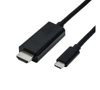 ROLINE Cavo Adattatore USB Tipo C HDMI ST/ST, 2 m, Colore: Nero