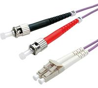 ROLINE Cavo di connessione in Fibra Ottica OM4 LC/ST (1 m) Viola