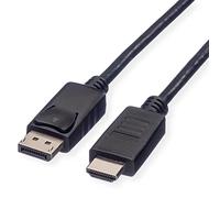 ROLINE 11.04.5780 cavo e adattatore video 1 m DisplayPort Nero (ROLINE DisplayPort Cable DP-HDTV. M/M. Black. 1.0m) NEW