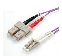 ROLINE Cavo FO 50/125µm, LC/SC, OM4, viola 2m - Nouvo