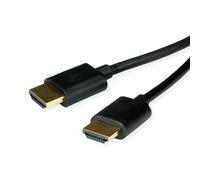 ROLINE Cavo HDMI High Speed con Ethernet, Slim, ST-ST, nero, 2 m