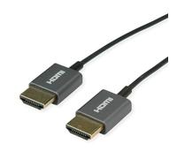 ROLINE Cavo HDMI Ultra HD 4K con Ethernet, ST/ST, ultra sottile, coassiale, nero, 2 m