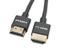 ROLINE Cavo HDMI Ultra HD 8K con Ethernet, Slim, ST/ST, nero, 1 m