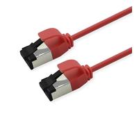 ROLINE Cavo Patch U/FTP Cat.8 (Classe I), Slim, LSOH, Filo trefole, Rosso, 0,3 m