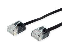 ROLINE Cavo patch UTP Cat.6A (Class EA), Extra-Plat, Nero, 1 m