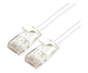 Roline | Cavo patch UTP Data Center Cat.6A | LSOH | Sottile | Bianco | 0.5 m