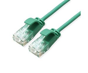 ROLINE Cavo patch UTP DataCenter Cat.6A A), LSOH, sottile, verde, 0,5 m