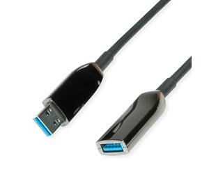Roline Cavo ripetitore attivo USB 3.2 Gen 1 (AOC), ST/BU, nero, 15 m
