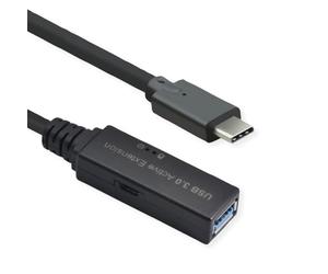 Roline Cavo Ripetitore Attivo USB 3.2 Gen 1, Tipo A-C, Nero, 10 m