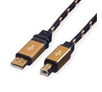 ROLINE - Cavo USB 2.0, con contatti dorati, spina A su spina B, 1,8 m