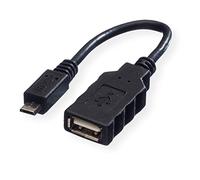 ROLINE Cavo USB 2.0, maschio micro-USB tipo b/femmina USB tipo A, OTG, 0,15m