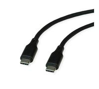 ROLINE Cavo USB 2.0 tipo C-C, ST/ST, silicone, 60 W, nero, 1 m