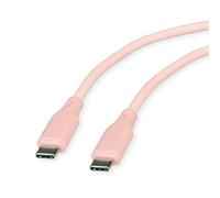 ROLINE Cavo USB 2.0 tipo C-C, ST/ST, silicone, 60 W, rosa, 1 m