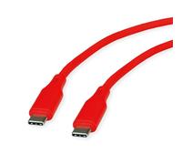 ROLINE Cavo USB 2.0 tipo C-C, ST/ST, silicone, 60 W, rosso, 1 m