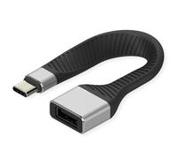 ROLINE Cavo USB 3.2 Gen 2 in silicone, C-A, ST/BU, 10 Gbit/s, Emark, nero, 11 cm