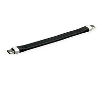 ROLINE - Cavo USB 3.2 Gen 2 in silicone con PD (Power Delivery) 20V3A, Emark, C-C, ST/ST, 11 cm, colore: Nero