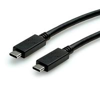 ROLINE - Cavo USB 3.2 Gen 2 | Trasferimento dati 10 Gbps | Supporta PD (Power Delivery) a 20 V5 A (100 Watt) | Trasferimento video fino a 3840 x 2160 (4 K) a 60 Hz | USB tipo C | M/M | Nero | 0,5 0,5