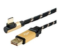 ROLINE 11029062 - Cavo USB 2.0, da connettore A a connettore C, angolato, 3,0 m.