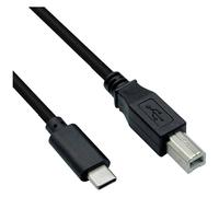 Roline Cavo USB USB 2.0 Spina USB-C®, Spina USB-B 1.80 m Nero Schermato