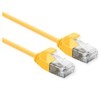 Roline cavo utp data center patchcord cat.6a, class ea, lsoh, slim, giallo, 1m
