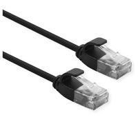 Roline cavo utp data center patchcord cat.6a/class ea, lsoh, slim, nero, 0.5m