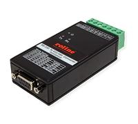 ROLINE Converter RS232 to RS422/485, with Isolation, for DIN Rail Nero cavo di interfaccia e adattatore