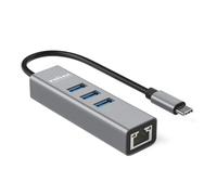 ROLINE Convertitore Ethernet da USB tipo C a Gigabit + Hub 3X