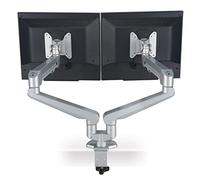 E_0001_1944084 Secomp ROLINE Dual LCD Monitor Stand Pneumatic, Desk Clamp, Pivot