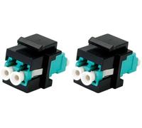 Roline Fiber Optic Keystone Jack, LC Duplex, Multimode, OM3 (Confezione da 2)
