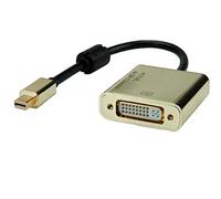 ROLINE Gold - Adattatore Mini DisplayPort DVI con Cavo I Mini-DP St - DVI Bu I 0,10 m
