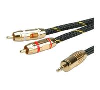 Roline - GOLD Audio Connection Cable 3.5mm Stereo - 2 x Cinch (RCA), Male - Male 5.0m cavo audio