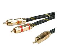 ROLINE GOLD cavo collegamento audio 3,5mm Stereo - 2 connettori RCA/maschio RCA 2,5 m