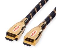 ROLINE GOLD HDMI Ultra HD Cable + Ethernet, M/M 1 m (ROLINE GOLD HDMI Cable UltraHD+Ethernet. M/M. 1.0m) NEW
