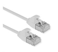 Roline green cavo di rete u/ftp datacenter patchcord cat.6a/class ea, lsoh/tpe, slim, grigio, 0.5m
