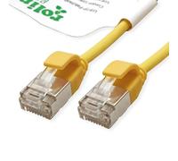 ROLINE GREEN Cavo patch U/FTP Cat.6A A), LSOH, sottile, giallo, 3 m